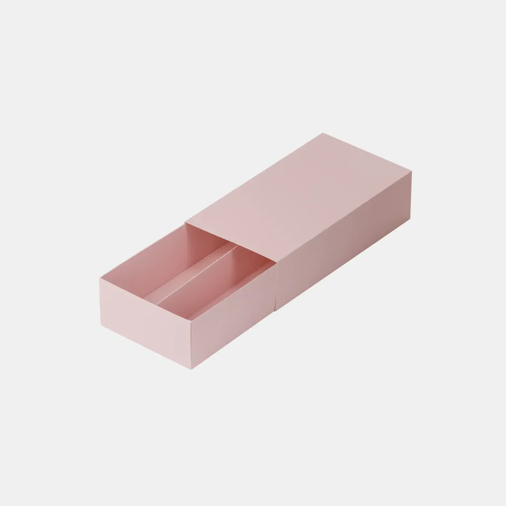 Коробка-пенал для макаронс в 2 ряда 227*114*55 мм (розовый)