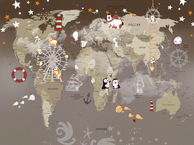 Дизайнерские обои Wall Street Funny Tour