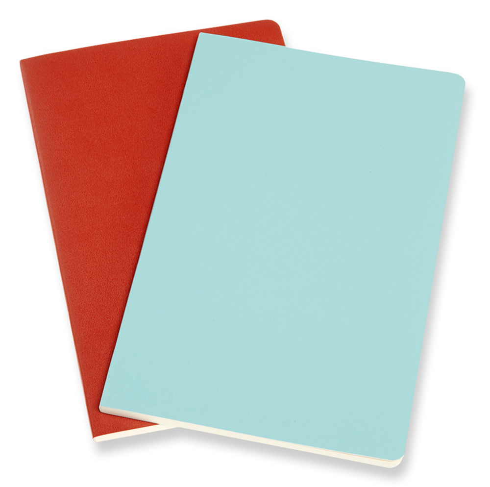 Блокнот Moleskine VOLANT (QP721F16B24) Large 130х210мм 96стр. линейка мягкая обложка оранжевый/голубой (2шт)