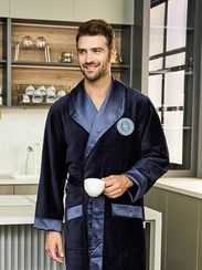 Халат мужской PAUL без капюшона Синий POLENS