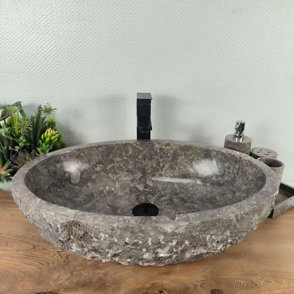Раковина из мрамора Erozy Grey EM-64668 61*42*15 0189