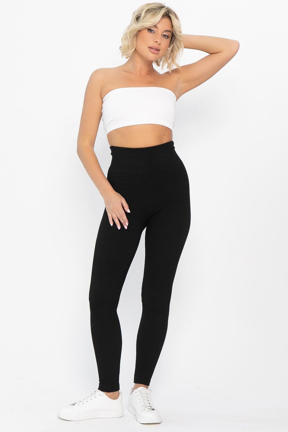 Лосины в рубчик утепленные НЬЮ (черные) Б14972-7М LT Collection