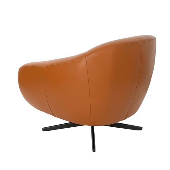 Кресло вращающееся 5183 из коричневой кожи Испания