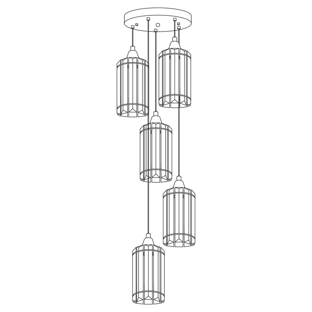 Citilux Джейн CL306051 Хрустальный подвесной светильник Хром