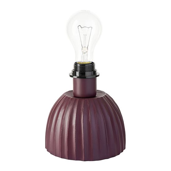 Лампа настольная texture rib, 27х39 см, вишневая/бежевая