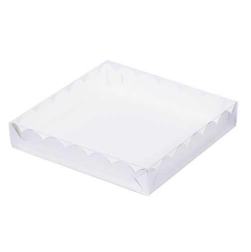 Коробка для печенья и пряников 120*120*30 мм (белая)