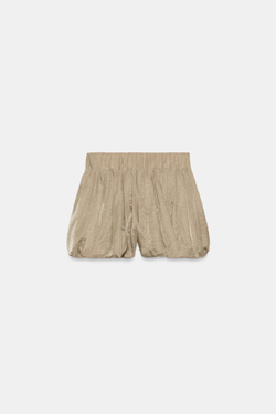 ZARA ШОРТЫ-БАЛЛОНЫ С ПРЯЖКОЙ, ПЕСОЧНЫЙ