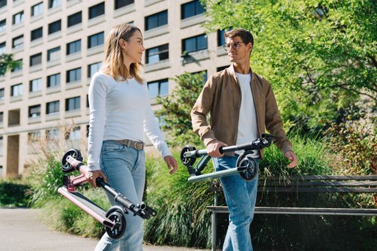 Самокат Micro Sprite Suspension розовый