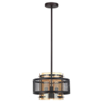 8007/3 MODERNI LN25 251 черный/черный, золотой металл/металл, стекло Подвесной светильник Е14 3*40W 220V ZARINA