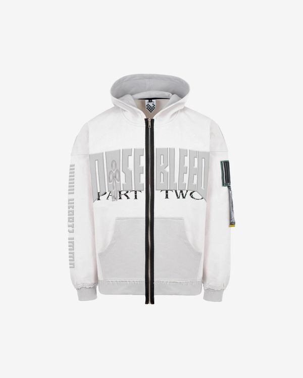 Худи zip Part-Two:Light Two-Tone Distressed белое - фото 1