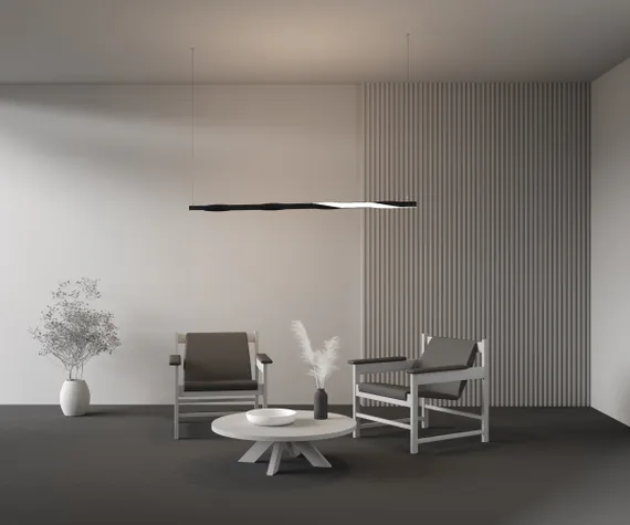 Радиусный профиль 35x35 Скрученный правый черный Led Strip alm-3535r-b-tr-90°-0.4m