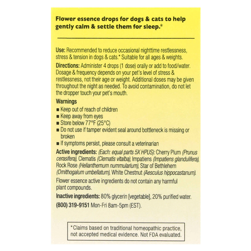 Bach, Rescue® Pet, пипетка для сна, 10 мл (0,35 жидк. унц.)