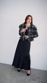 Юбка "В шелках" черная макси