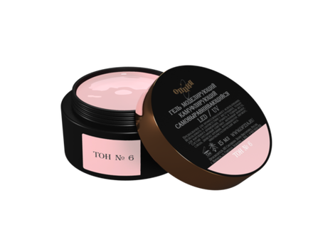 Опция Гель моделирующий камуфлирующий №6 самовыравнивающийся, молочно-розовый (нейтральный), 15мл