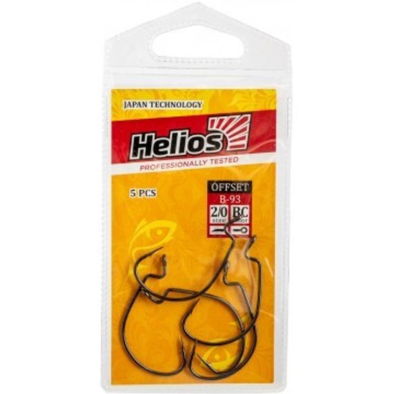 Крючок офсетный B-93 №2/0 цвет BC (5шт) Helios (HS-B-93-2/0)