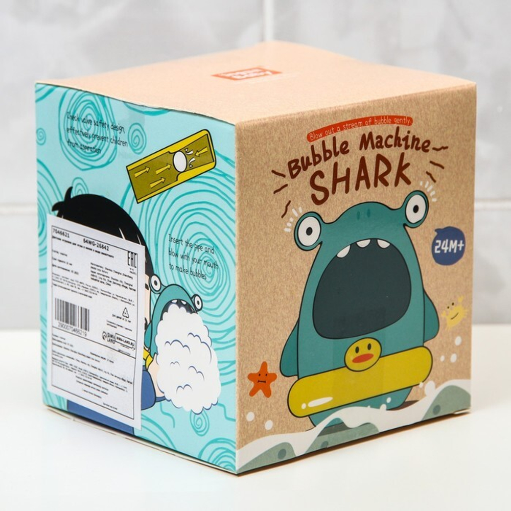 7046621 Игрушка для игры в ванне «Акула» пузыри