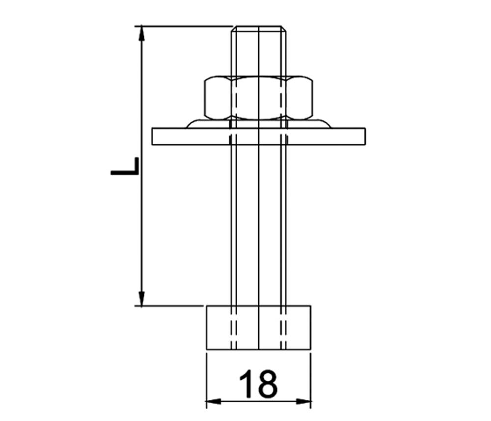 ТМС Монтажный болт G2 M10x60мм (ТДЦ)