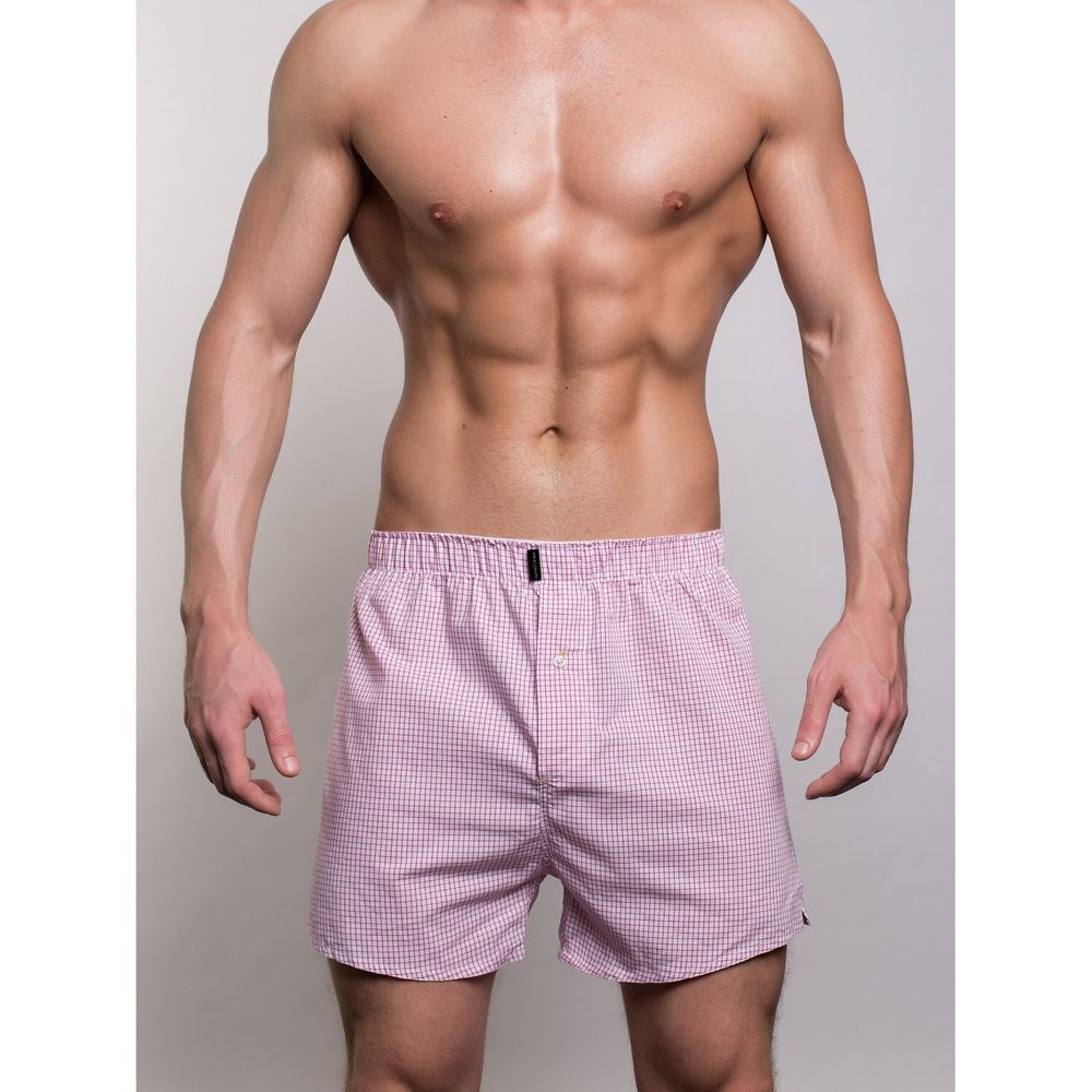 Мужские трусы-шорты красные в клетку SERGIO DALLINI SG3310-7