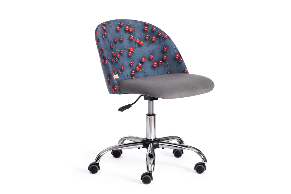 Кресло MELODY [ткань/флок, серый, Botanica 08 cherry/29