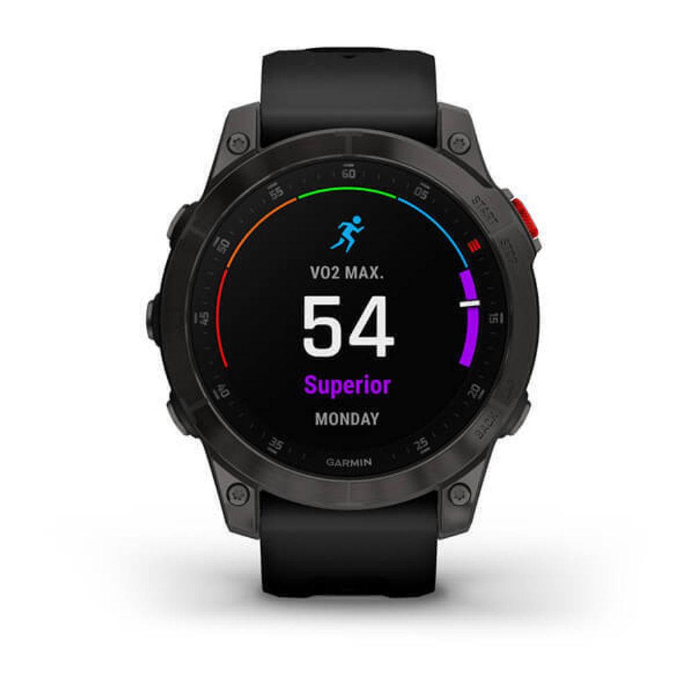 Умные часы Garmin Epix (Gen 2) Sapphire титановый черный DLC