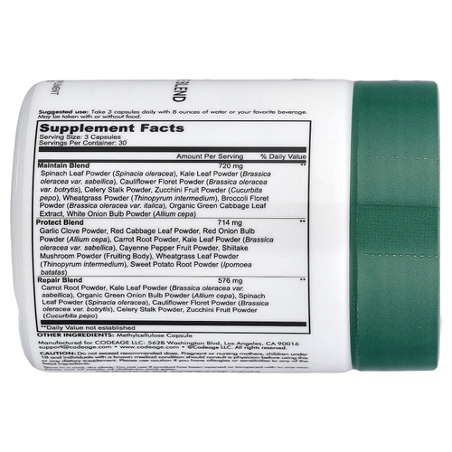 Codeage, Instant Food, вегетарианские блюда, ежедневная вегетарианская смесь, 90 капсул