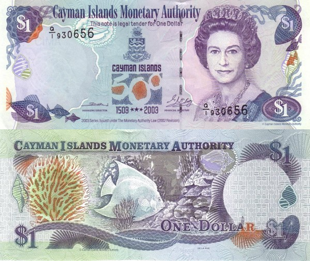 Каймановы Острова 1 доллар 2003 Рыба UNC