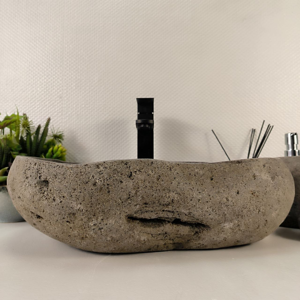 Раковина из речного камня RS-65149 51*37*14 0861