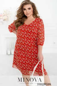 Платье 2496-красный Minova