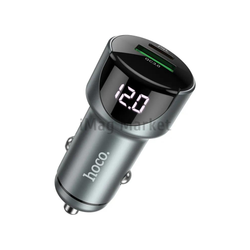 Автомобильное зарядное устройство Hoco Z42, 1 USB-A, 1 USB-C, 20W, 3A, серый