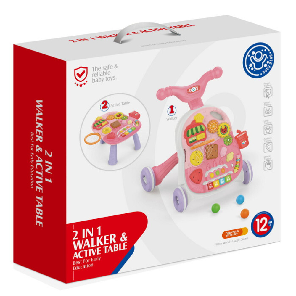 HUANGER Развивающий центр Ходунки-каталка Обжорка 40*35*41см (свет,звук) HE0814