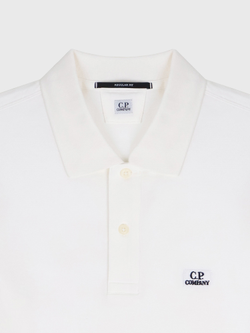Поло с длинным рукавом C.P. Company Stretch Piquet Gauze White