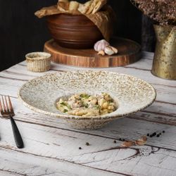 Тарелка глубокая 250 мл d 26,5 см h6,5 см для пасты/супа Brown Spider Silk P.L. Proff Cuisine [2]