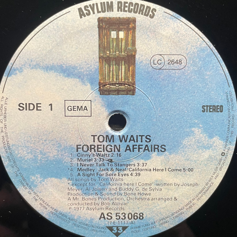 Tom Waits ‎– Foreign Affairs (Германия)