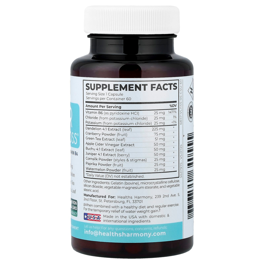 Healths Harmony, Вода для снижения веса`` 60 капсул