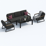 Лаунж зона ЭСТИВО с трехместным диваном - маренго