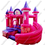 Детский надувной батут "Розовый замок"