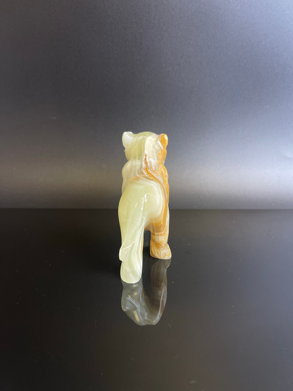 Статуэтка, фигурка из камня Оникс, Тигр, резьба.
