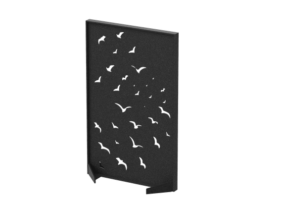Перегородка с декором "Перелетные птицы" 80х40х140