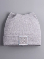 Шапка с ушками трикотажная осенняя