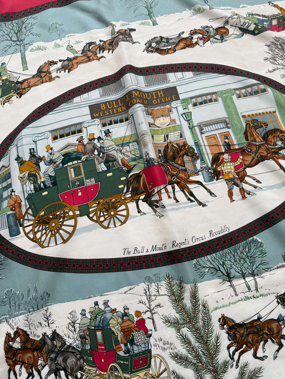 Платок Hermes «L'Hiver En Poste»