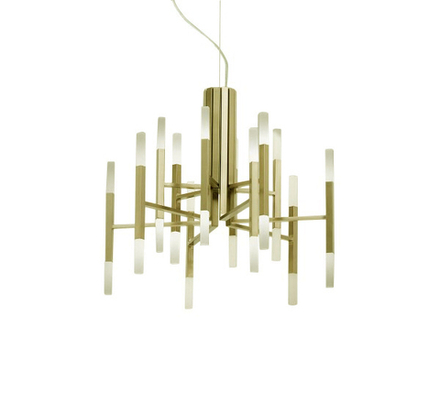 Pendant design lamp  THE LIGHT by Alma 24 lampshades (Gold)