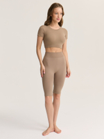 Бесшовные велосипедки с высокой посадкой