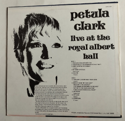 Винтажная виниловая пластинка LP Petula Clark Live At The Royal Albert Hall (USA 1972)