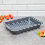 Противень с решеткой, 25,2*37,2*5,5см, 544гр, NN16413-01