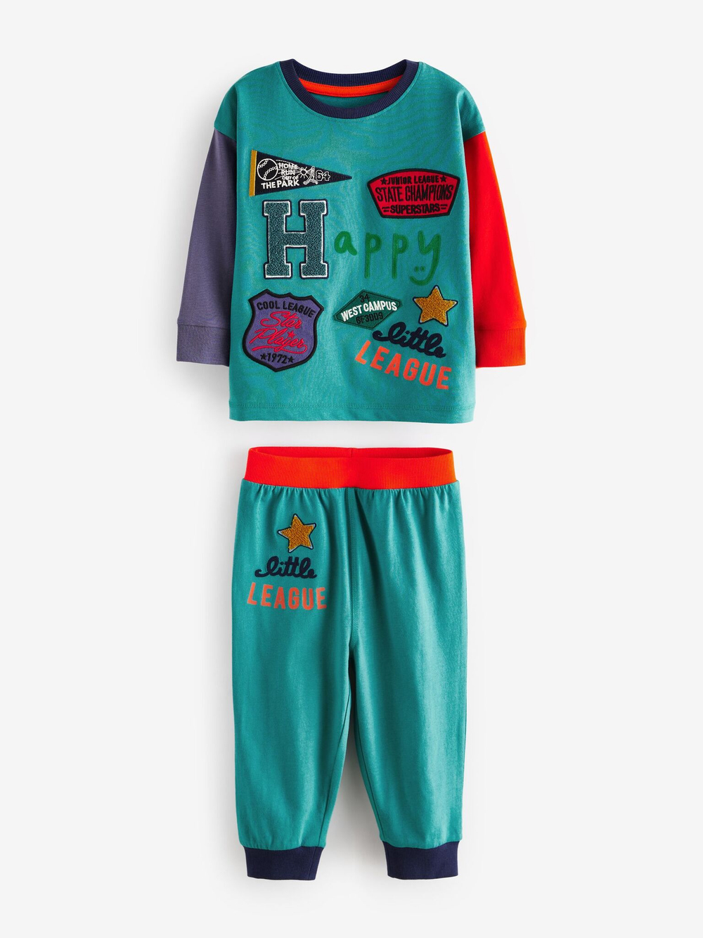Пижама для мальчика Next B58-560, 3 шт., Красный, Синий, Бирюзовый