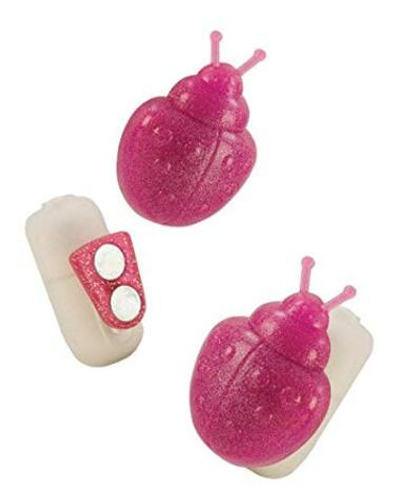 Розовый стимулятор на трусики в форме божьей коровки (Цвет: розовый)