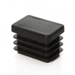 Заглушка 20х40 мм для профильной трубы пластиковая прямоугольная черная 10шт.