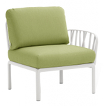 Модуль правый/левый пластиковый с подушками Nardi Komodo Elemento Terminale DS/SX, белый, авокадо