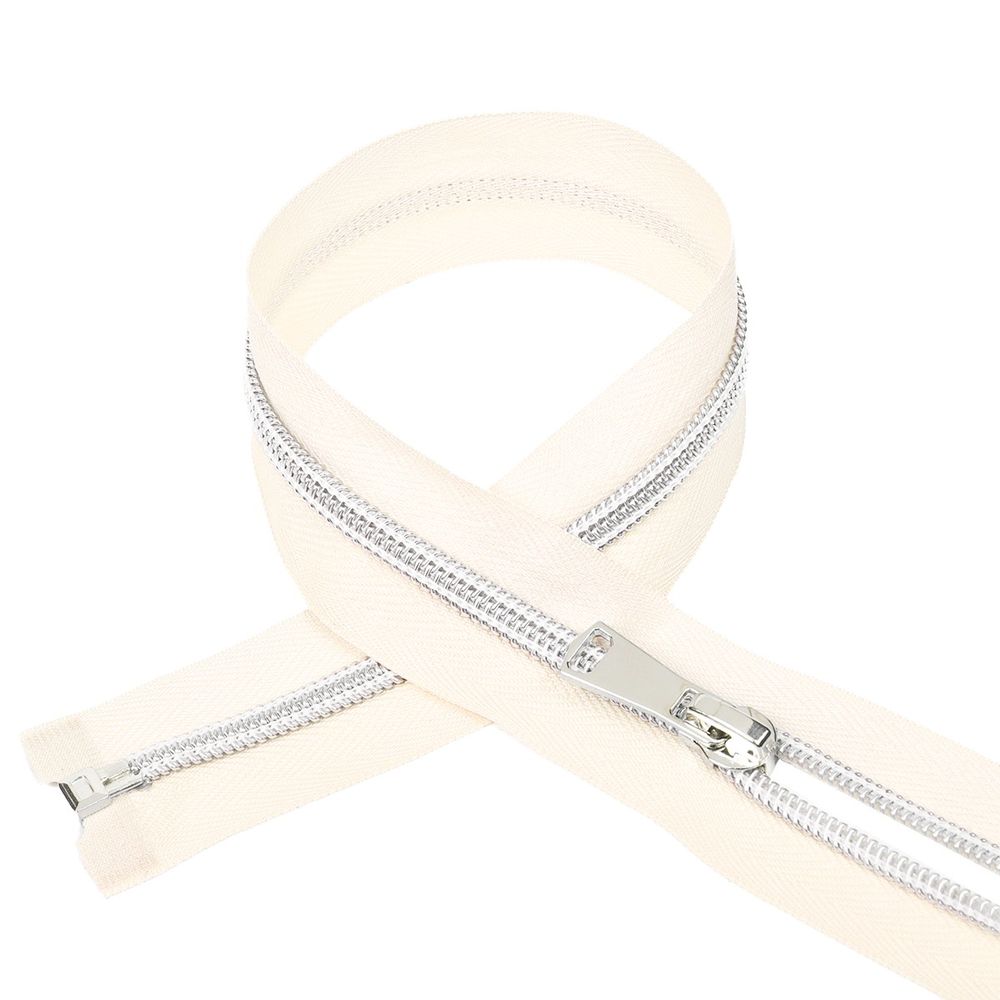 Молния спираль Т5, L 75 см, молочный