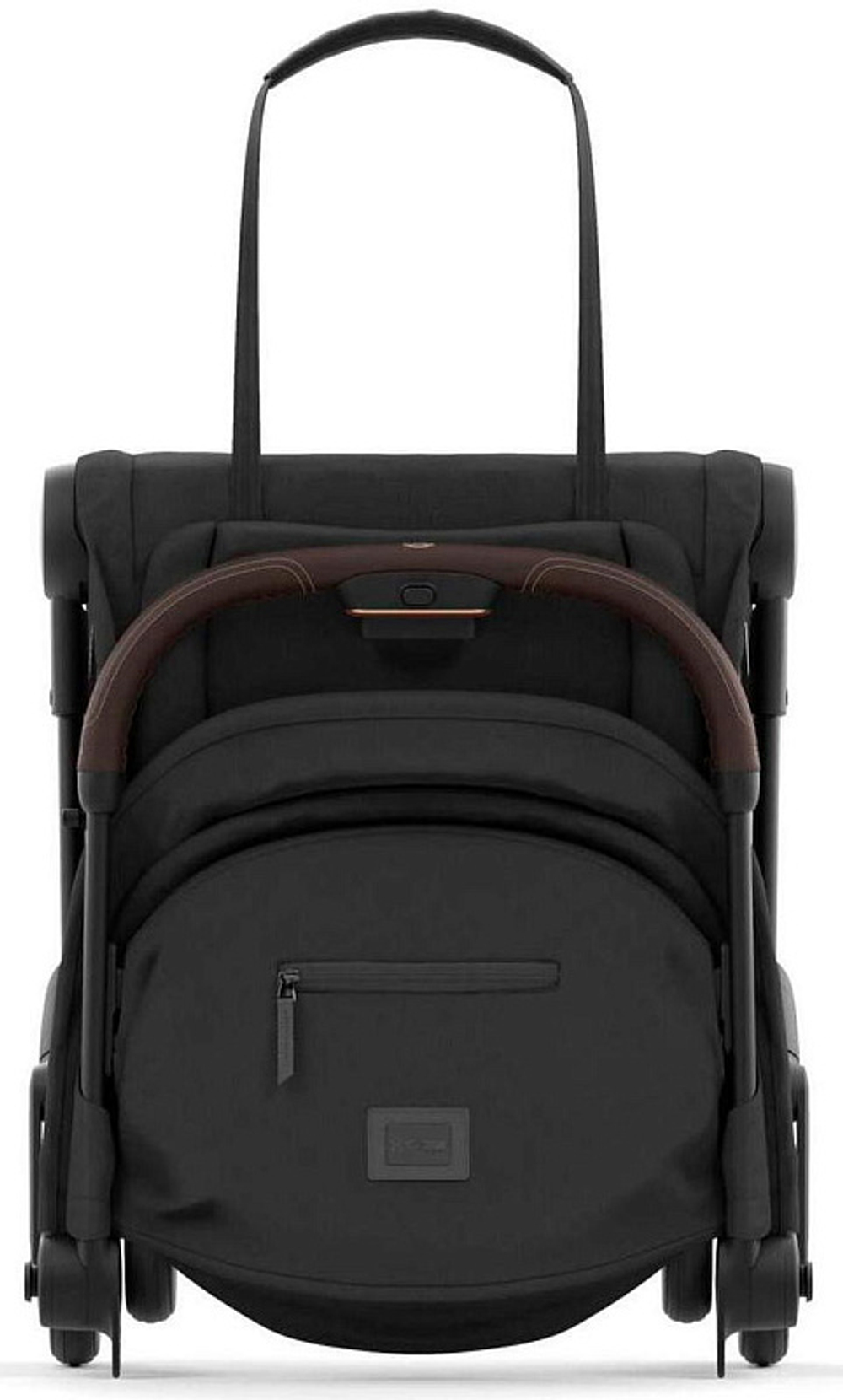 Коляска Cybex Coya Rosegold Frame Cloud G i-Size Fog Grey 2 в 1 Sepia Black с дождевиком и бампером